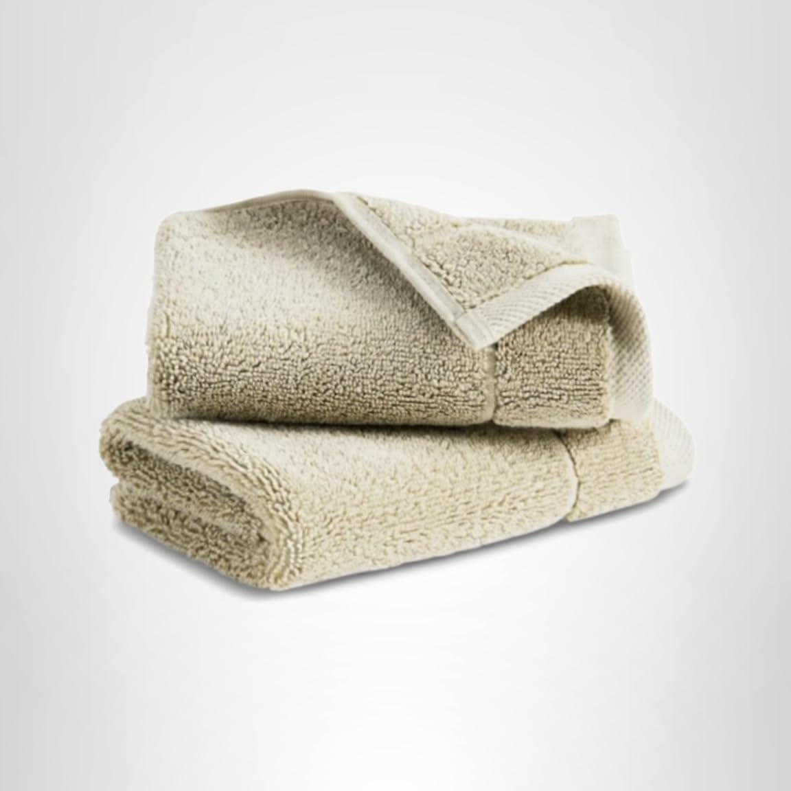 Brooklinen Super-Plush Turkish Cotton Washcloths Set of 2 Cotton, 820 GSM, Highly Absorbent, Machine Washable, Perfect for Home & Bathroom (13" x 13", Stone)