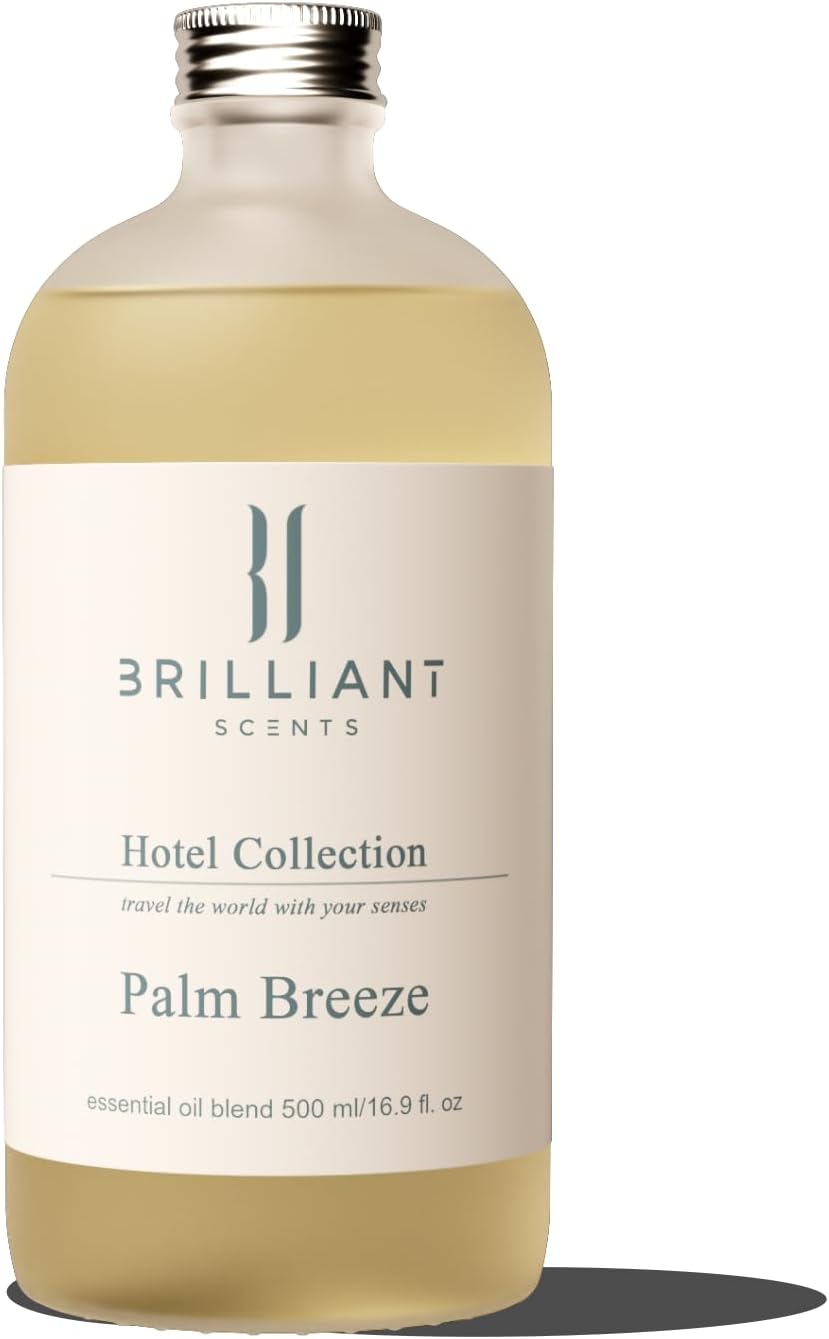 Brilliant Scents Palm Breeze Scent | Lemongrass, Orange, Warm Ocean Breeze | Luxury Home & Business Scent | Fragrance Oil | 500ML