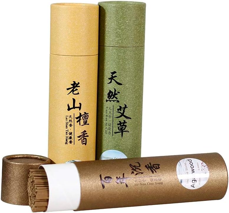 Agarwood Incense Sticks with Holder for Aromatherapy and Energy Clearing Stress Relief (Agarwood)