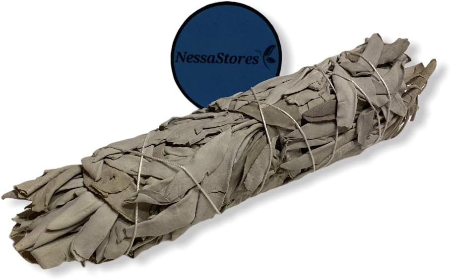 NESSASTORES - California White Sage Smudge Stick Incense 7"-8" Bundle #JC-009 (1 pcs)