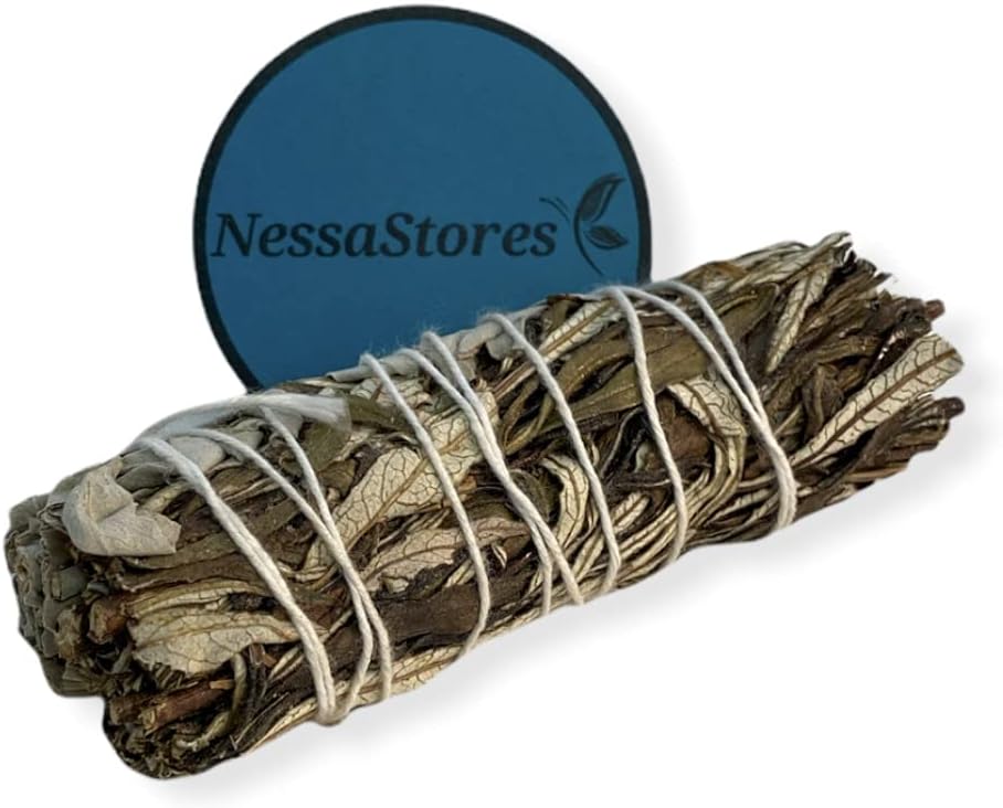 NESSASTORES - White Sage + Yerba Santa Smudge Stick Incense 4" Bundle #JC-152 (3 pcs)