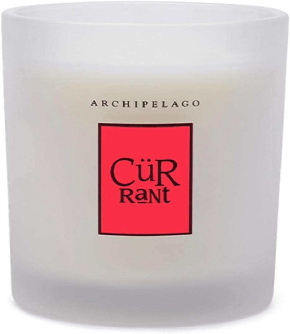 Archipelago Botanicals Hand-Poured Soy Wax Blend Scented Candle with Fragrance Oils, Lead-Free Cotton Wicks, Glass Candle Jar with Gift Box, Burns Approx. 60 Hours, Currant, 10 Oz.