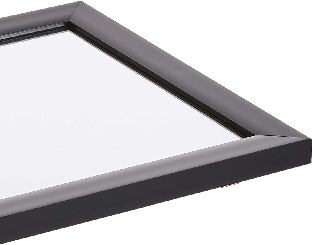 Amazon Basics Rectangular Wall Mount Mirror 16" x 20" - Standard Trim, Black