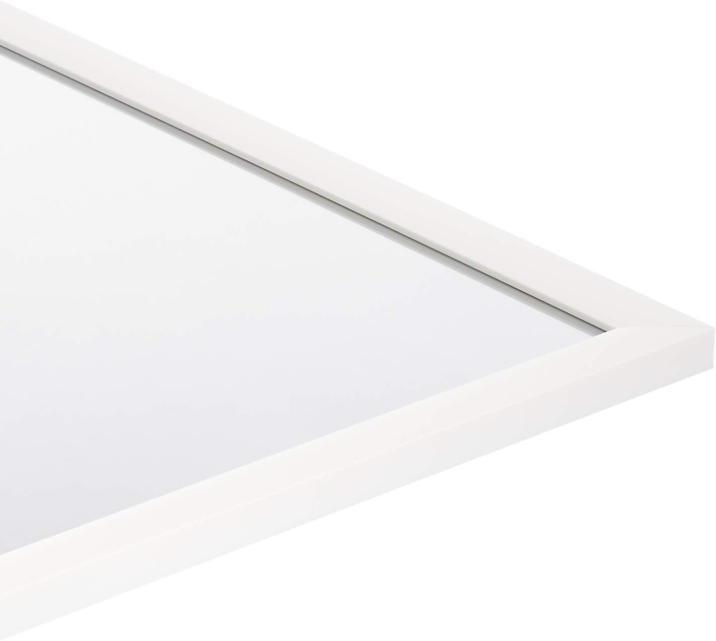 Amazon Basics Rectangular Wall Mount Mirror 24" x 36", Standard Trim, White