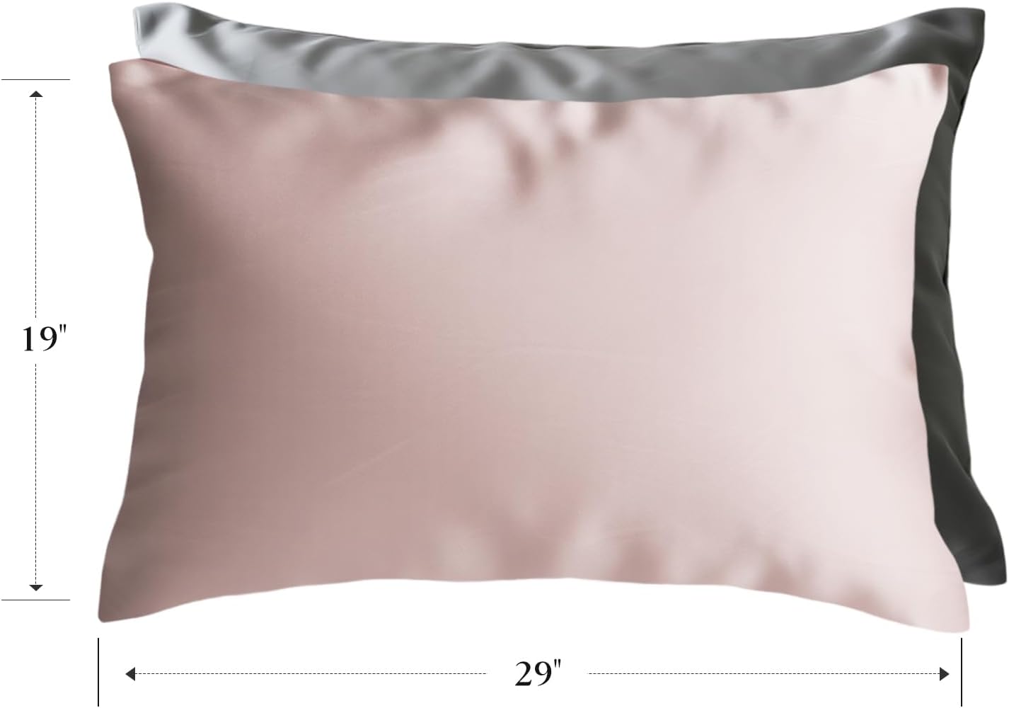 Mulberry Silk Pillowcase for Hair and Skin, Luxury Double Sided Pure Silk Pillowcase, 29x19 Inches, 1Pc (Pink)
