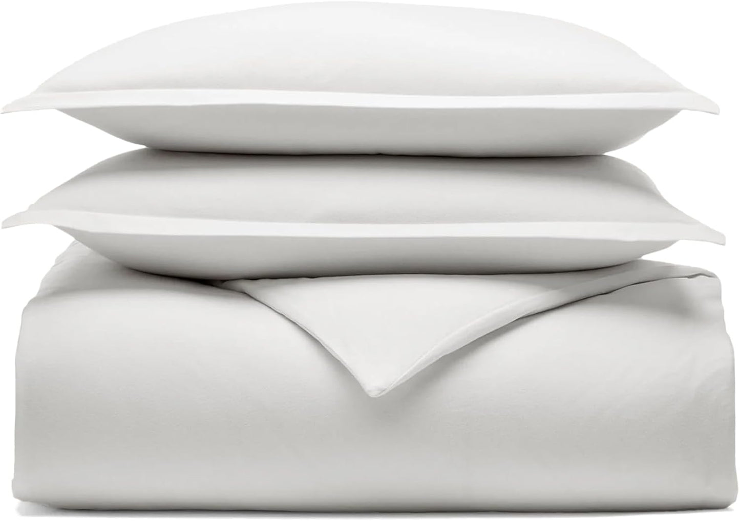 BOLL & BRANCH Flannel Duvet Set - King/Cal King, White - Luxury 100% Organic Cotton - 1 Duvet Cover, 2 Shams - Velvety Soft, Warm & Breathable Weave