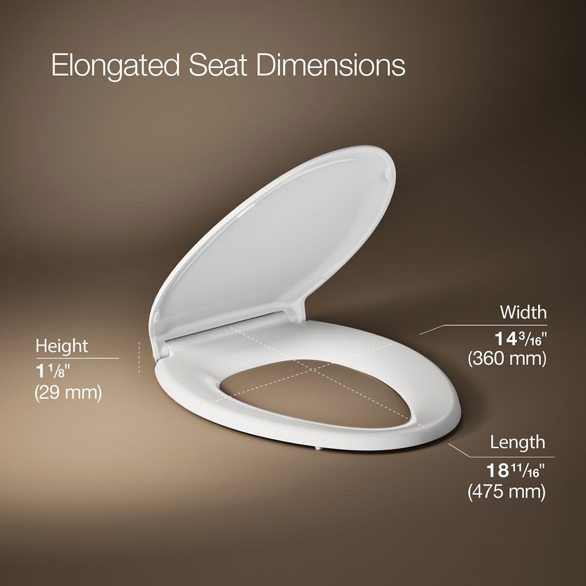 KOHLER 4734-RL-0 Rutledge ReadyLatch Soft Close Elongated Toilet Seat, Quiet-Close Lid Grip-Tight Bumpers, Installation Hardware, Home Essentials, White