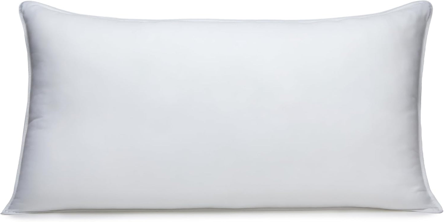 Amazon Basics Down Alternative Bed Pillows, Medium Density For Back and Side Sleepers, King, 2-Pack, White, 36 in L x 20 in W