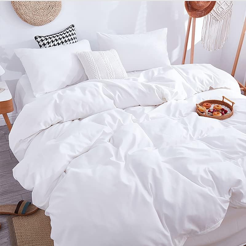 KAREVER White Comforter Twin Kids White Fluffy Bedding Set Soft Durable Twin Comforter