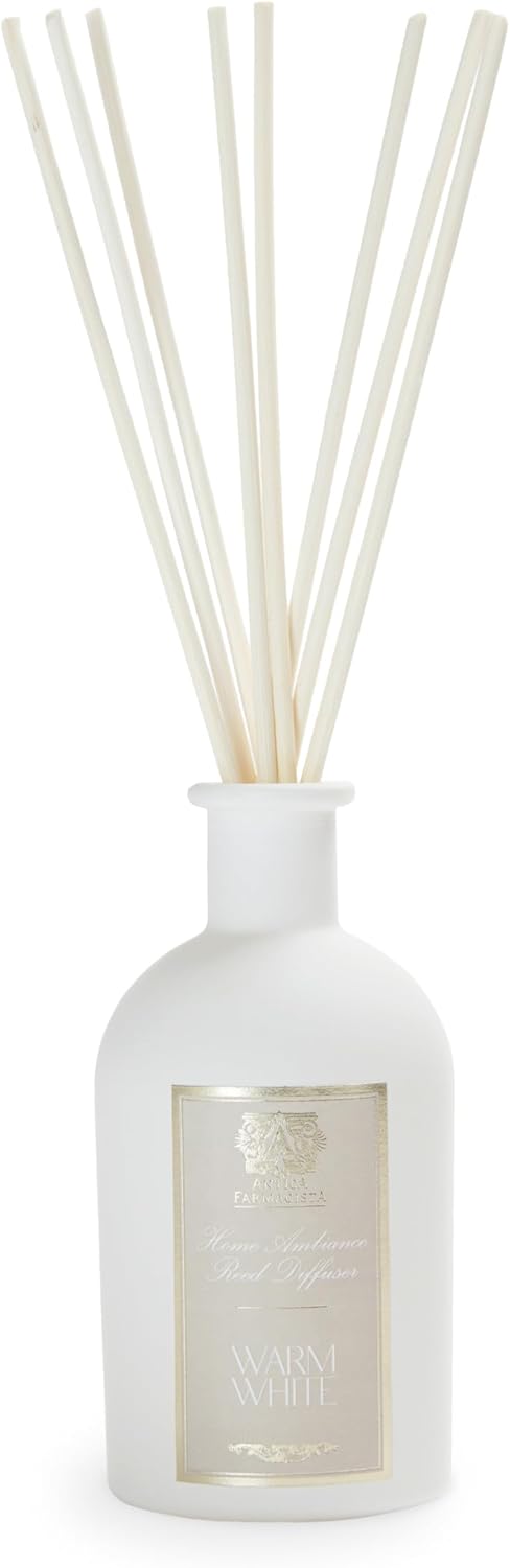 Antica Farmacista Home Ambiance Diffuser - Long-Lasting Reed Scent Diffuser - Luxury Room Freshener Gift - Warm White, 8.45 fl oz