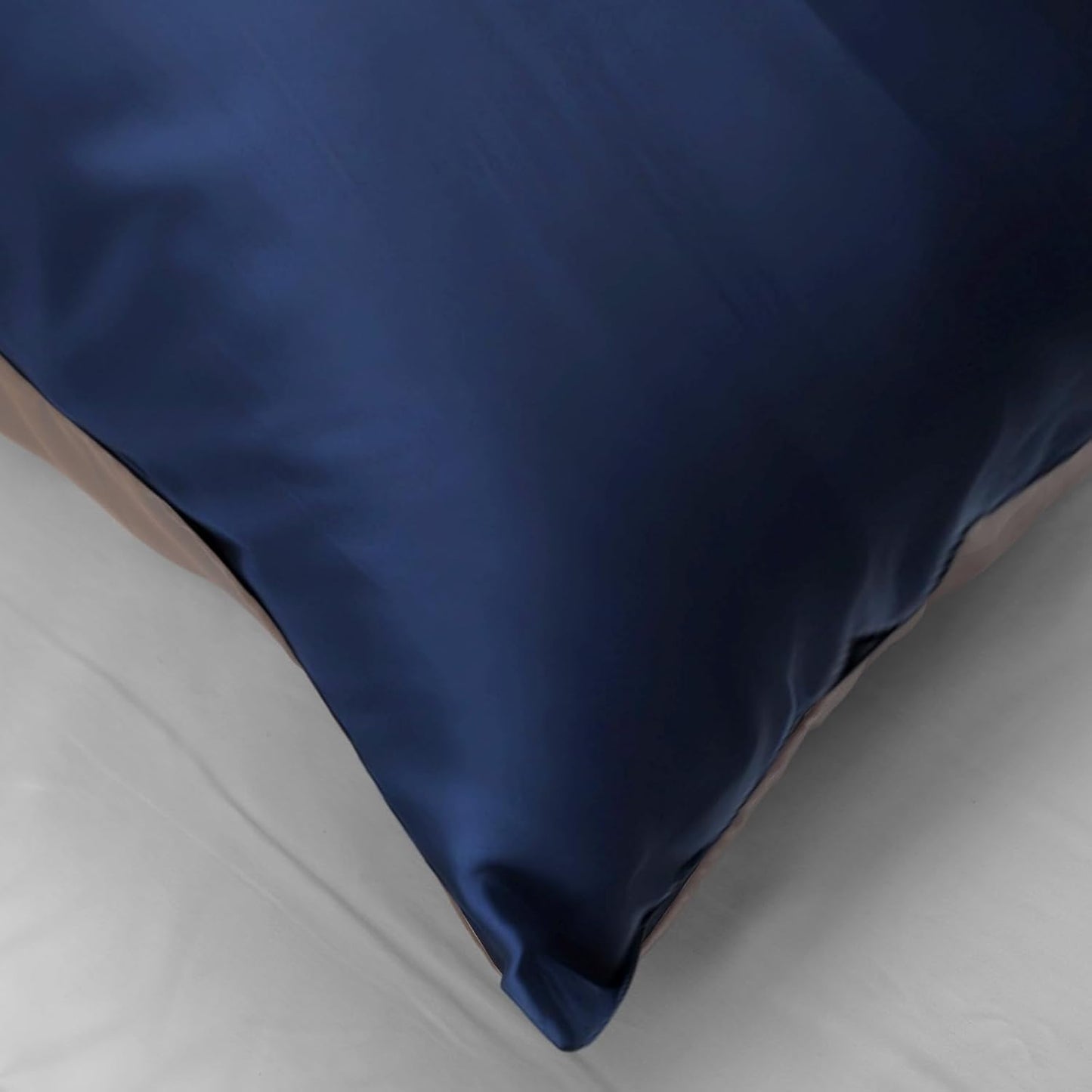 Mulberry Silk Pillowcase for Hair and Skin, Luxury Double Sided Pure Silk Pillowcase, 29x19 Inches, 1Pc (Navy Blue)