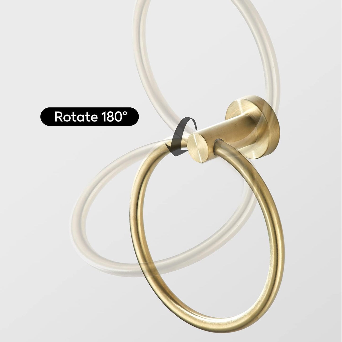 WINCASE Gold Toilet Paper Holder Towel Ring, Brushed Gold Bathroom Hardware Set, Hand Towel Holder Toilet Paper Roll Holder Wall Mount, Rustic Farmhouse Rustproof Stainless Steel 2 Pieces