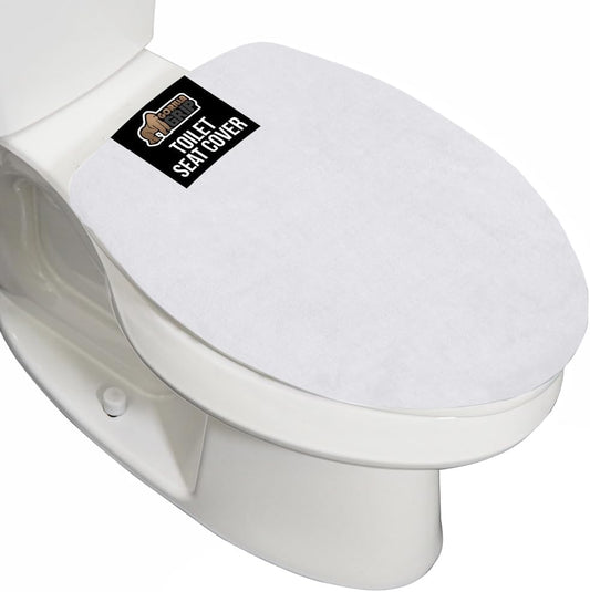 GORILLA GRIP Thick Memory Foam Bathroom Toilet Lid Seat Cover, Soft Velvet Topside, Machine Wash, Plush Cushioned Covers Fits Most Size Lids, Decorative Bath Room Accessories, 19.5x18.5, Bright White