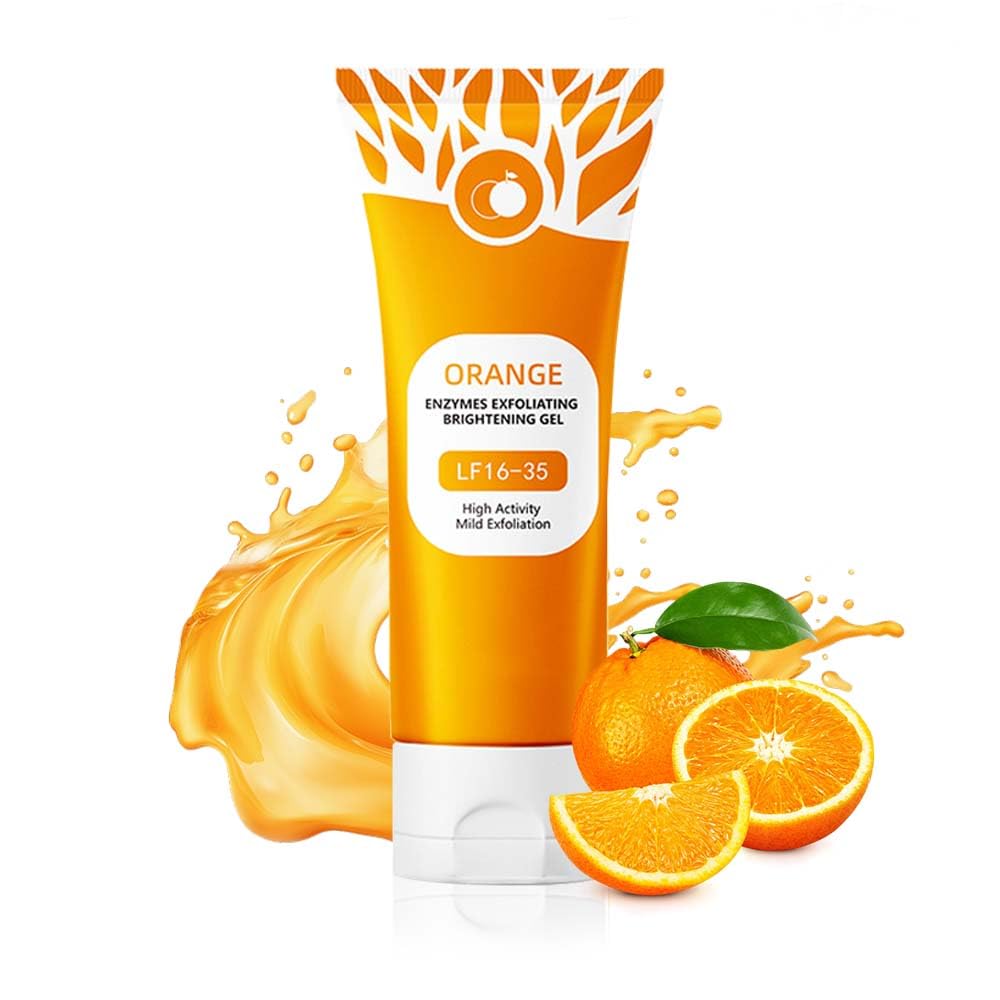Orange Exfoliating Gel for Face and Body, 2026 New Deep Pore Orange Peeling Scrub, Exfoliating Cleansing Gel Scrub, Deep Clean Pores, Remove Blackheads Moisturize Cleansing (1Pcs, 3.38 Fl Oz)