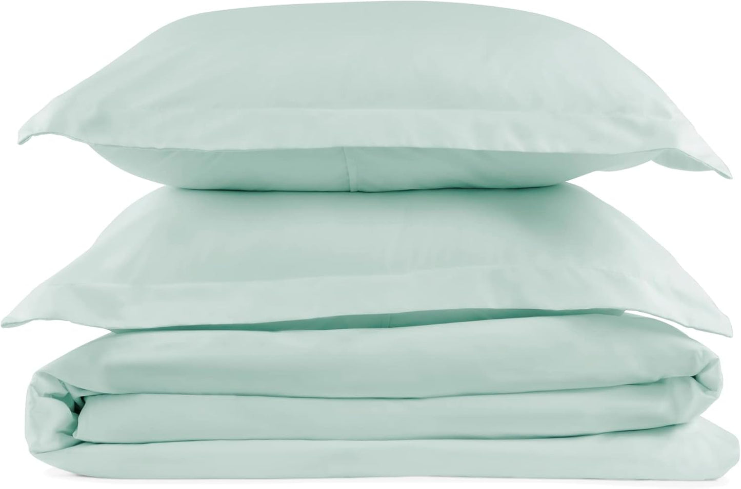PeachSkinSheets 1500tc Level of Softness Soft Cooling Duvet Cover Set | King/Cali King Size - Mint Julep