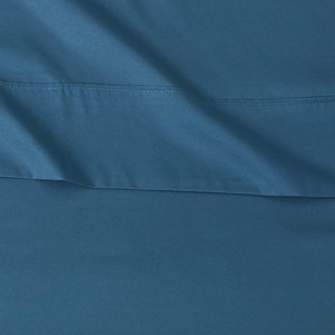 Amazon Basics Lightweight Super Soft Easy Care Wrinkle Free Microfiber 3 Piece Bed Sheet Set with 14-Inch Deep Pockets, Twin, Dark Teal, Solid, Kids, Men & Women Bedding (Pack of 4)