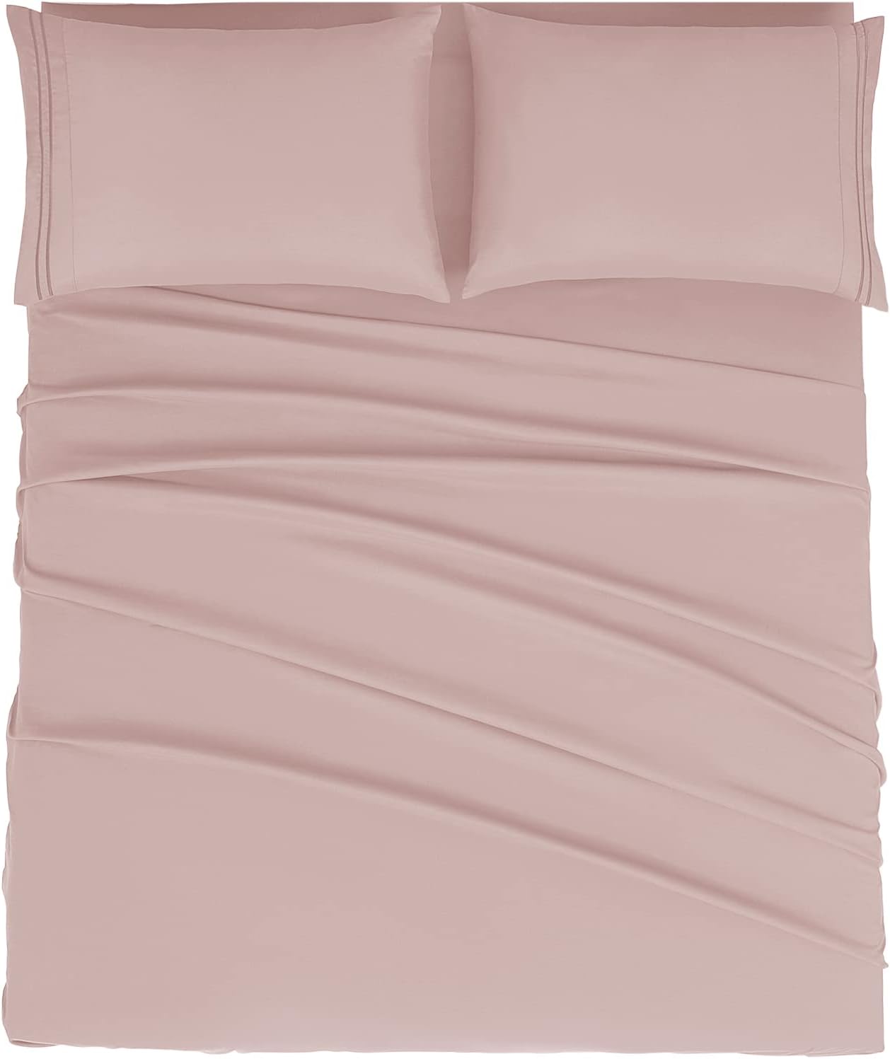 Mejoroom Bed Sheets Set,Extra Soft Luxury Full Sheets with 16 Inch Deep Pocket,Premium Bedding Collection - Breathable Wrinkle Fade Stain Resistant Hypoallergenic - 4 Piece (Full, Dusty Pink)