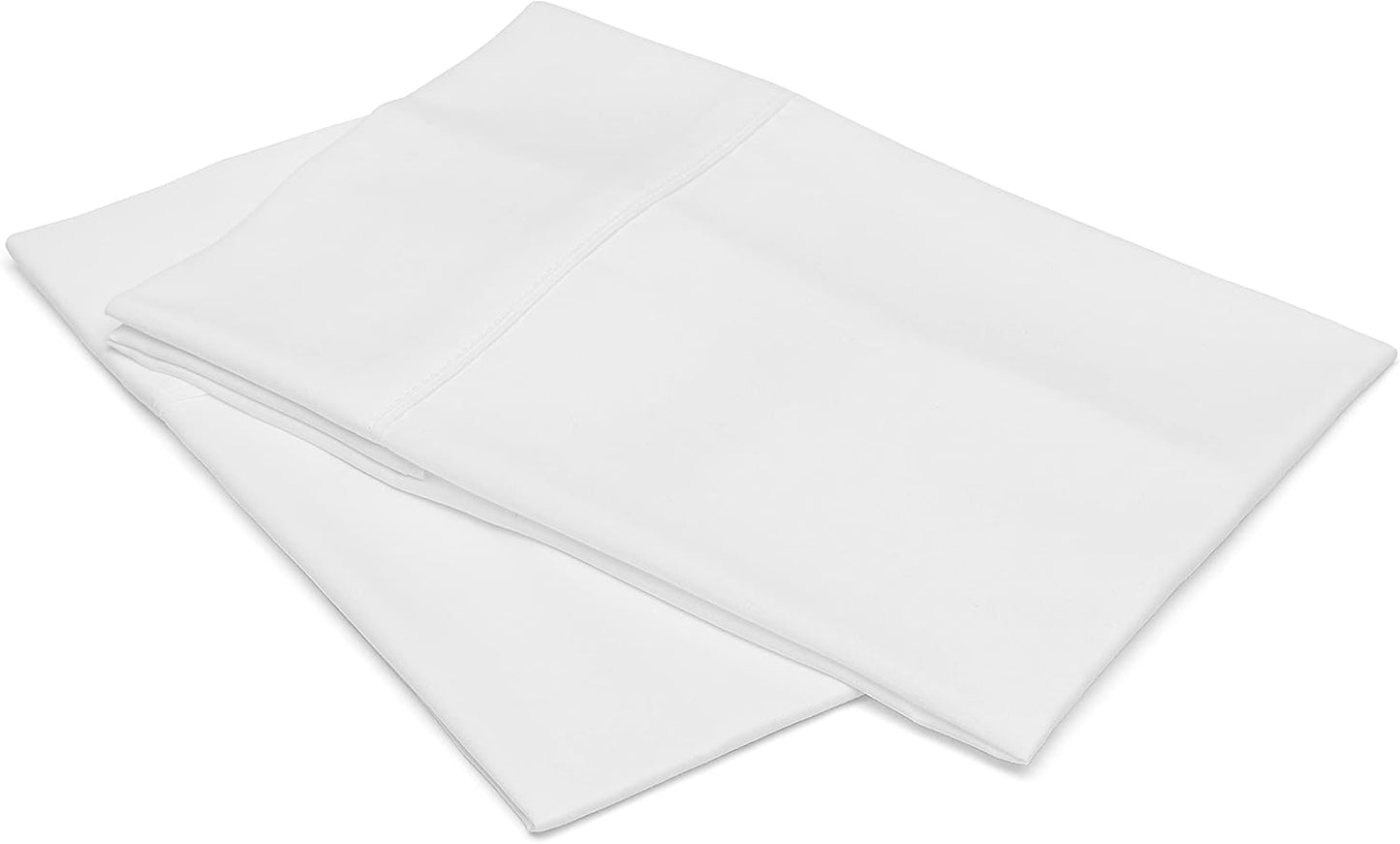 Amazon Basics Standard Pillow Cases Set of 2 - Lightweight, Super Soft Easy Care Microfiber, Bright White, 30" L x 20" W, Pillows Not Included