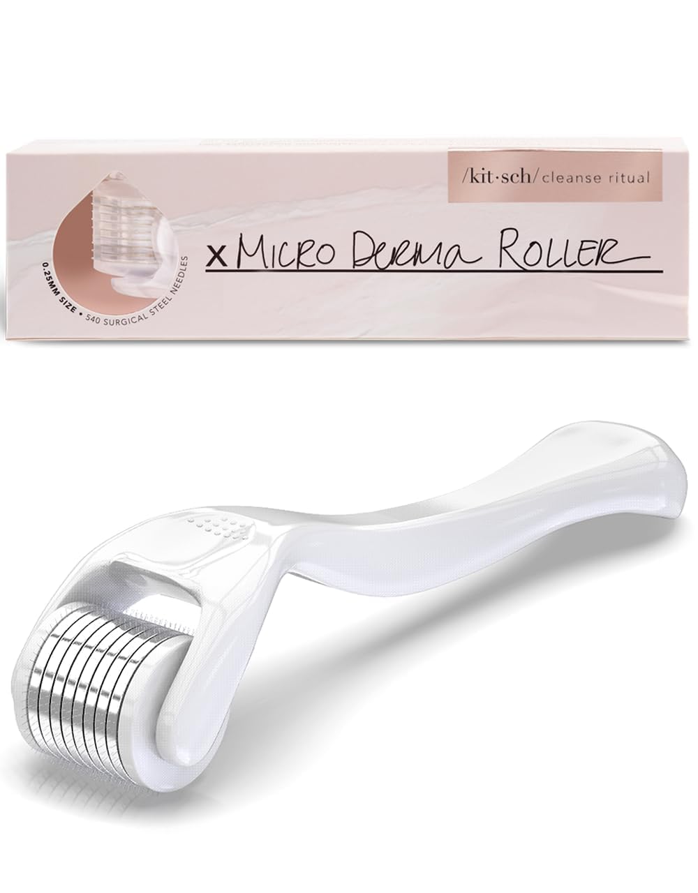 Kitsch Derma Roller – Skin Care Tool & Face Roller for Boosting Absorption of Serums & Oils - Beard Derma Roller for Men - Easy-to-Use Beauty Roller for Skin, Beard & Hair Growth