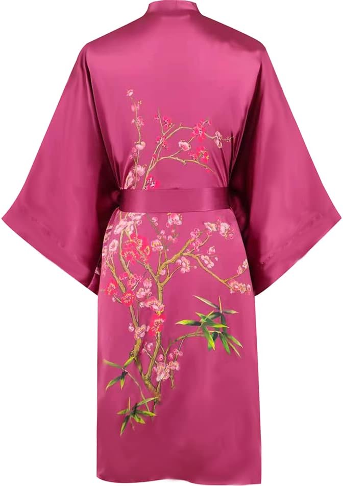 women's 100% silk kimono, short bathrobe pajamas, kimono pajamas