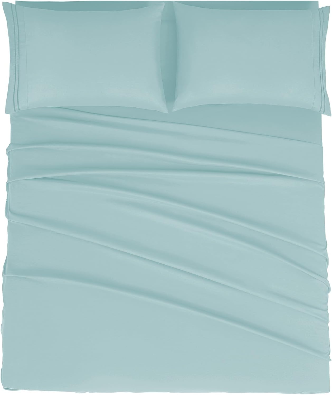 Mejoroom Full Size Sheet Set - Soft Microfiber Bed Sheets - Deep Pocket Fitted Sheet, Breathable, Wrinkle & Fade Resistant - 4 Piece (Full, Grayish Green)