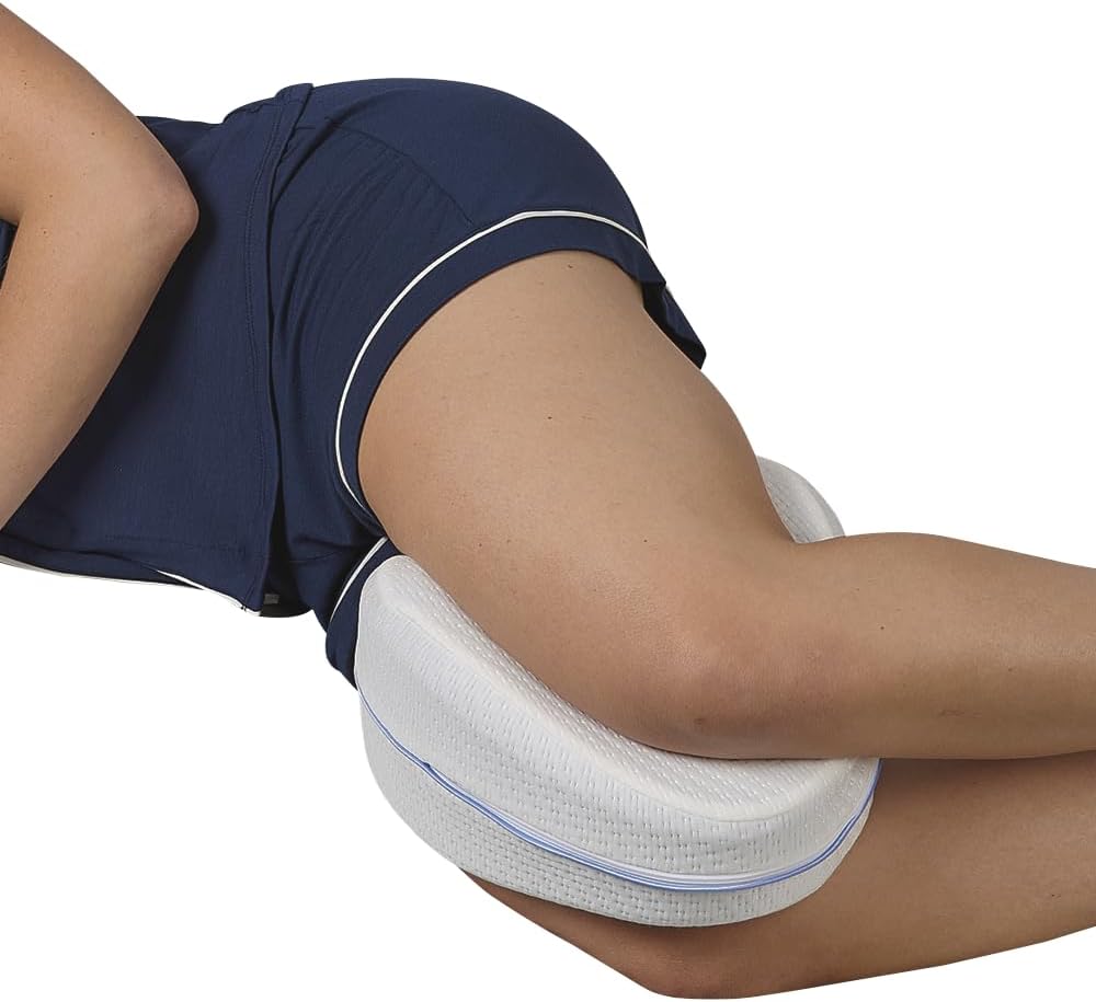 Contour Legacy Leg & Knee Foam Support Pillow for Side Sleepers Soothing Relief for Back, HIPS, Knees, Joints, Nerves & Muscles
