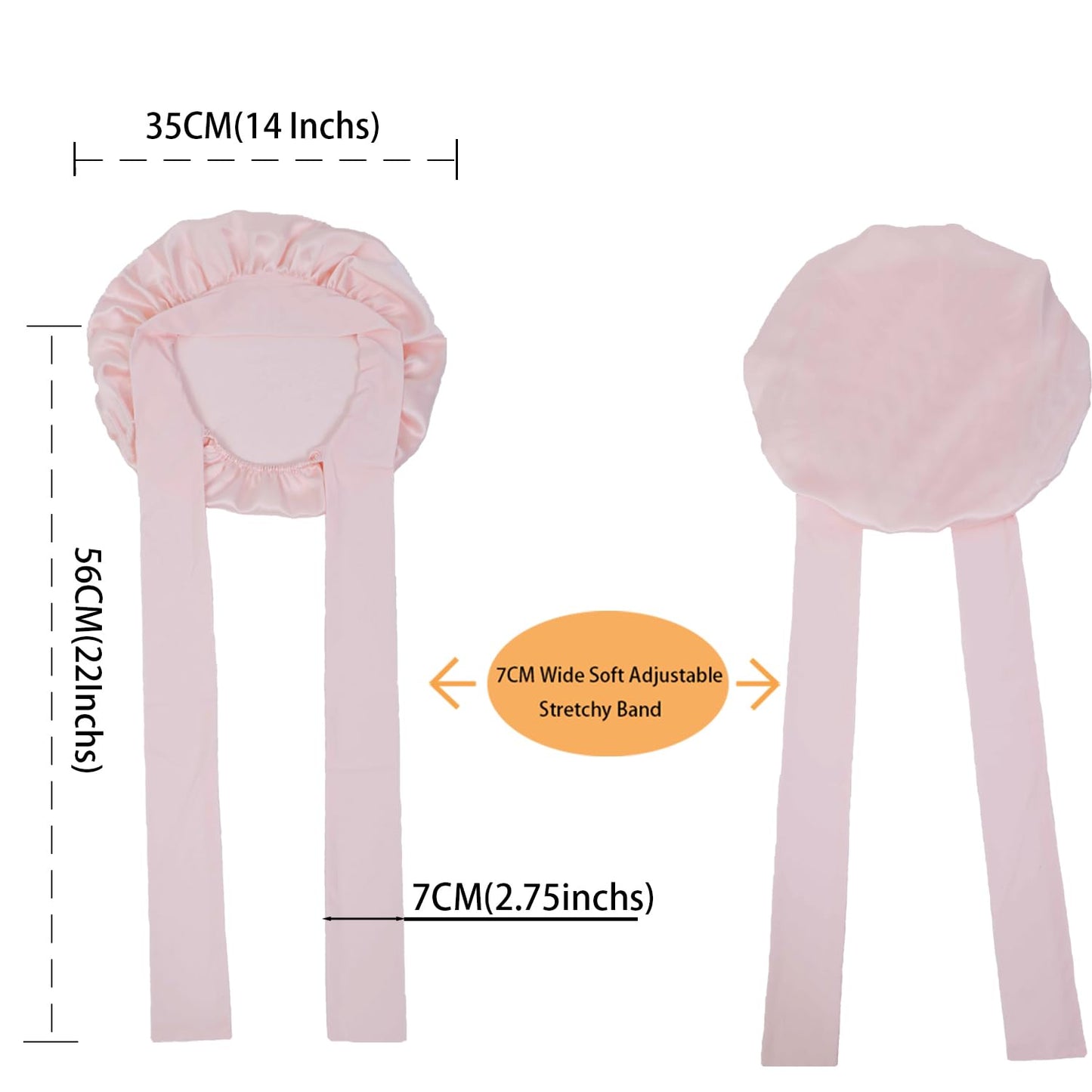 Cocheng Silk Bonnet for Sleeping Large mulberry Sleep Cap Adjustable & Breathable Bonnet for Curly Hair Silk Hair Cap for Sleeping with Wide Tie Band