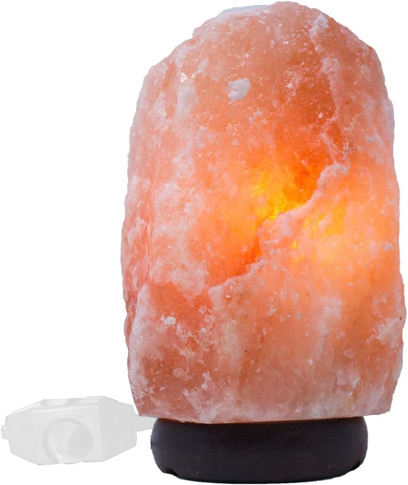 Himalayan Salt Lamp Cord White, 6ft with Dimmer Switch, Replacement Cord with 3.34 Inch Base, 6 25W E12 Bulbs (2)
