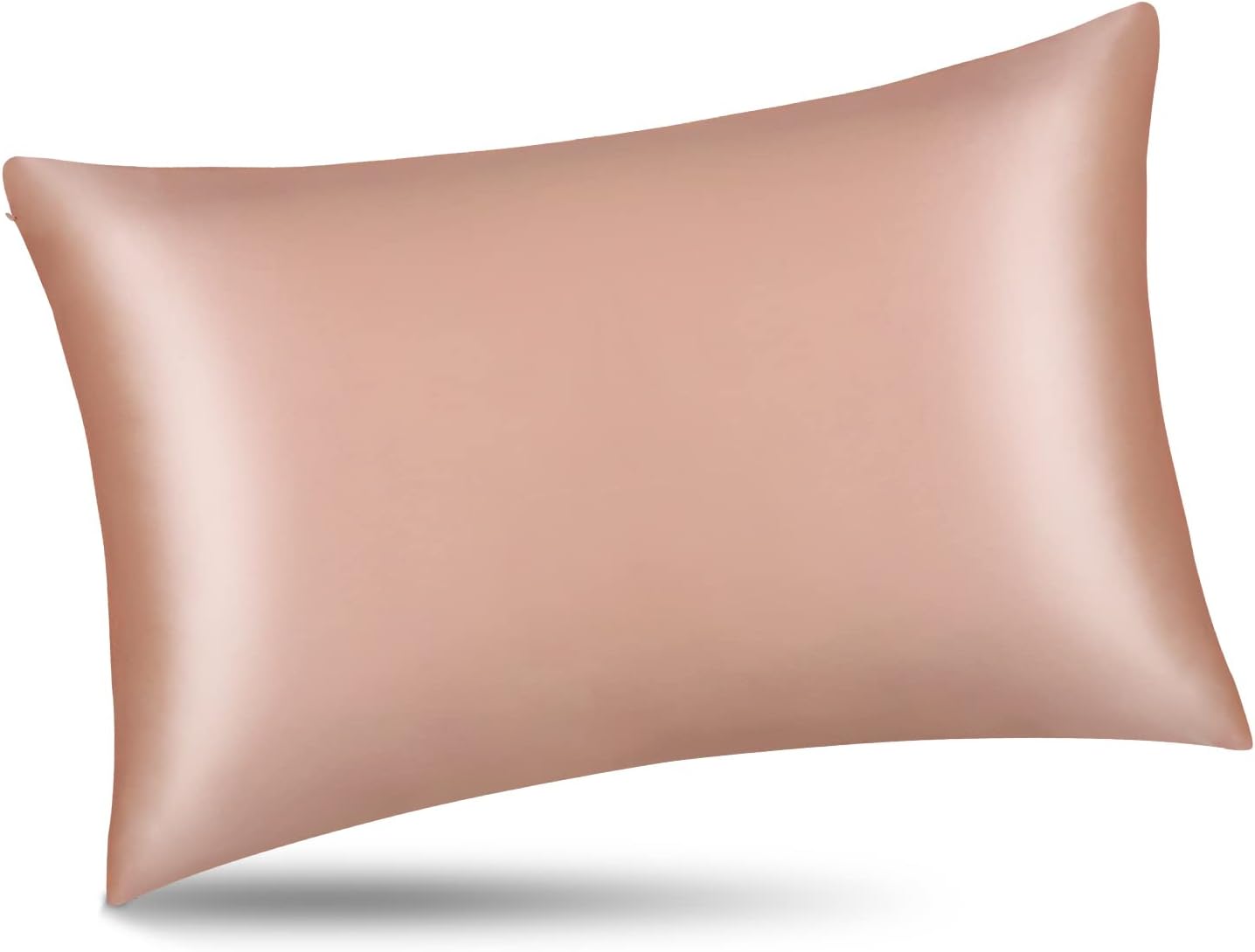 ALASKA BEAR Silk Pillowcase for Curly Hair and Skin Women Real Mulberry Silk Pillow Case Standard Single (1 Pack, Rose Gold)