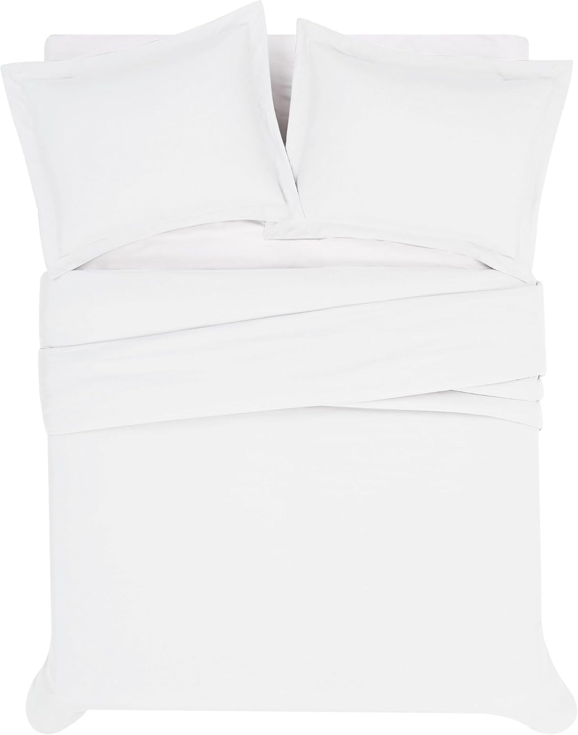 London Fog Garment Wash Solid White King 3 Piece Duvet Cover Set