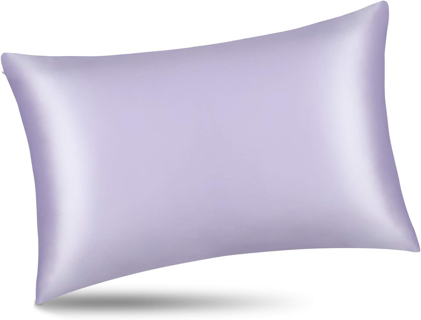 ALASKA BEAR Silk Pillowcase for Hair and Skin, Set of 2 Pure Genuine 22 Momme Mulberry Silk Pillow Cases Standard Size for Bliss Sleep Better Than Poly Satin, Zipper Closure(2pc, Lavender)