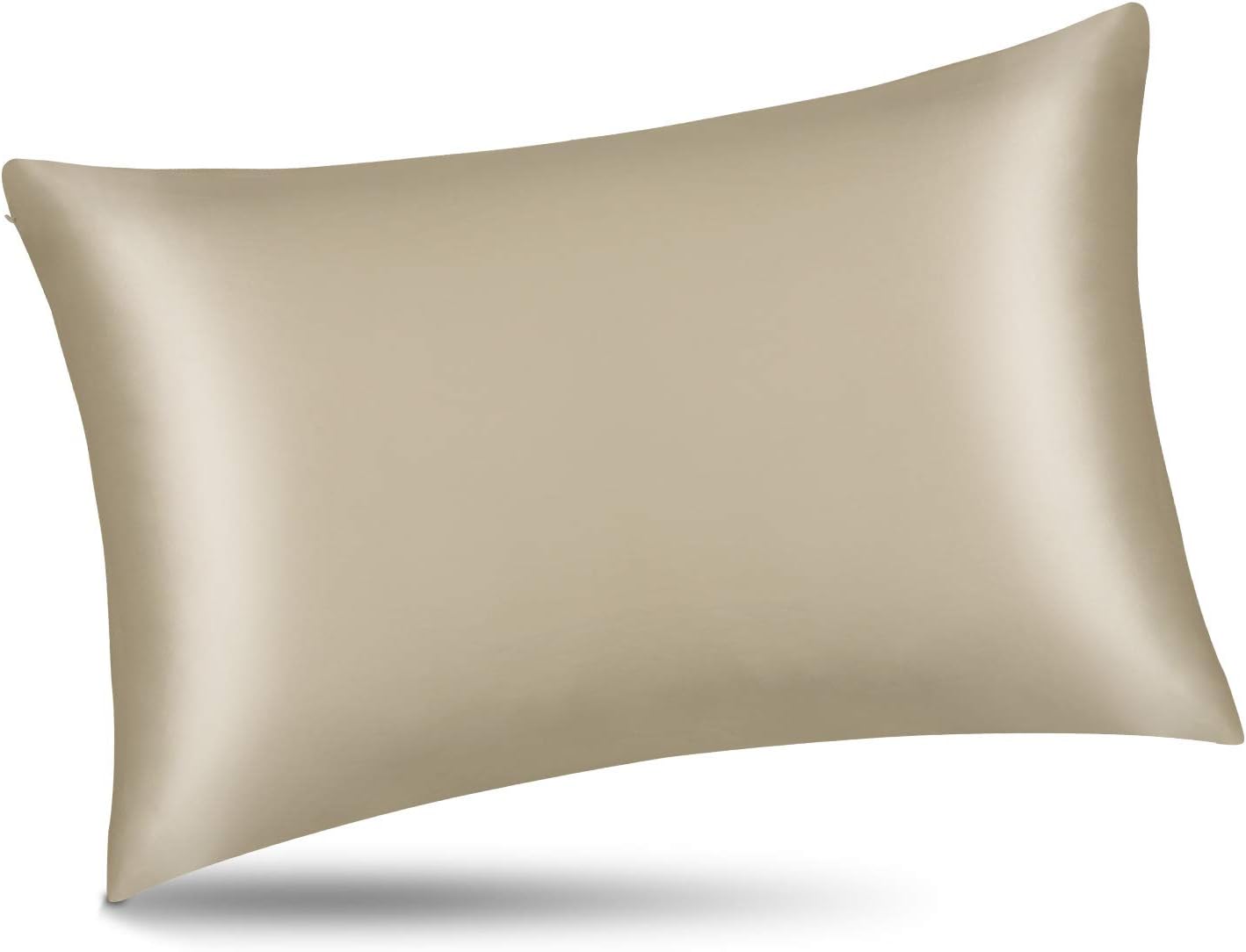 ALASKA BEAR King Size Silk Pillowcase Random Color Silk Scrunchie Gift Set for Beauty Sleep (1, Beige)