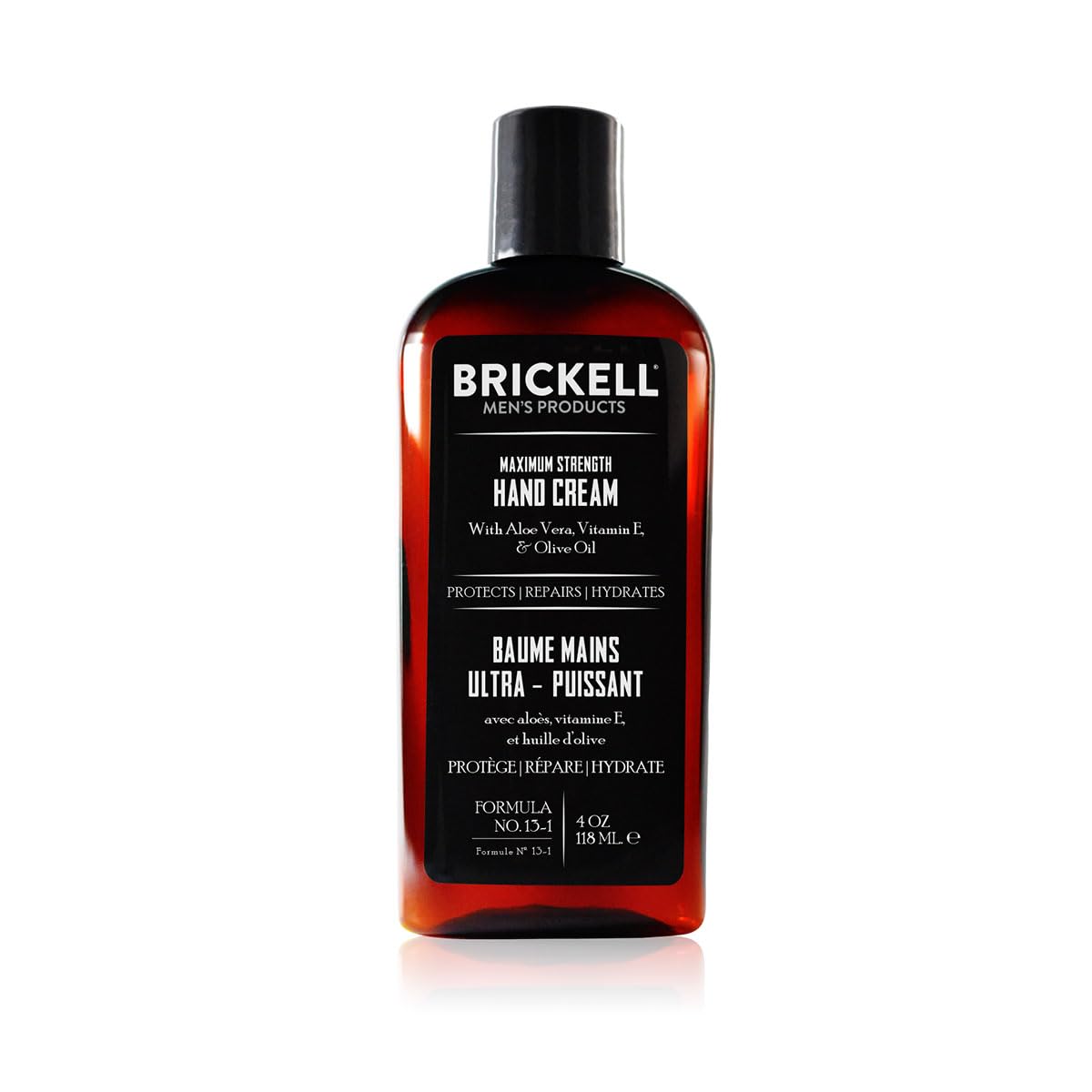 Brickell Men's Maximum Strength Hand Cream for Men, Natural and Organic Fast-Absorbing Hand Lotion with Vitamin E, Shea Butter, and Jojoba, 4 Ounce (Unscented)