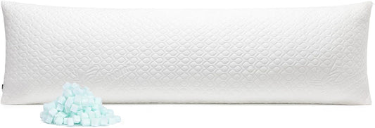 Extra Long Body Pillow Memory Foam 160x50cm – Body Pillows for Anime Pillowcase – with Cooling Cover 20 x 63 inches