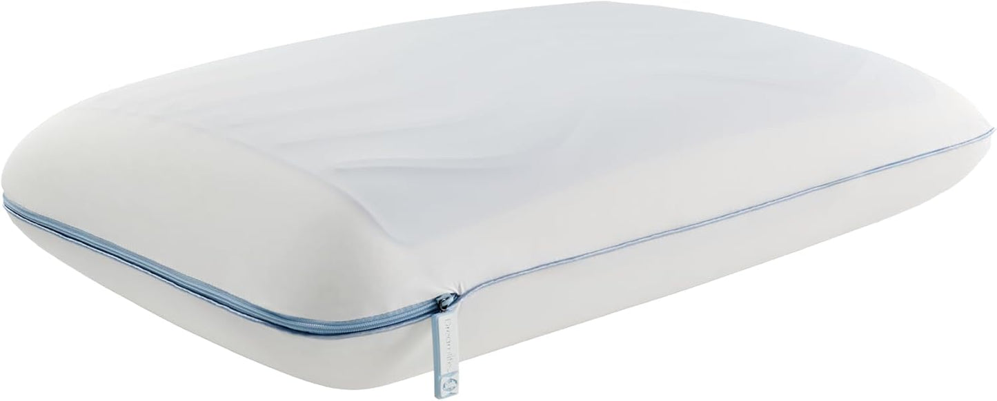 SEALY Dreamlife Standard Size Memory Foam Cooling Pillow with SealyChill Cooling Gel, Removable Machine-Washable Cover, Designed and Built in The USA