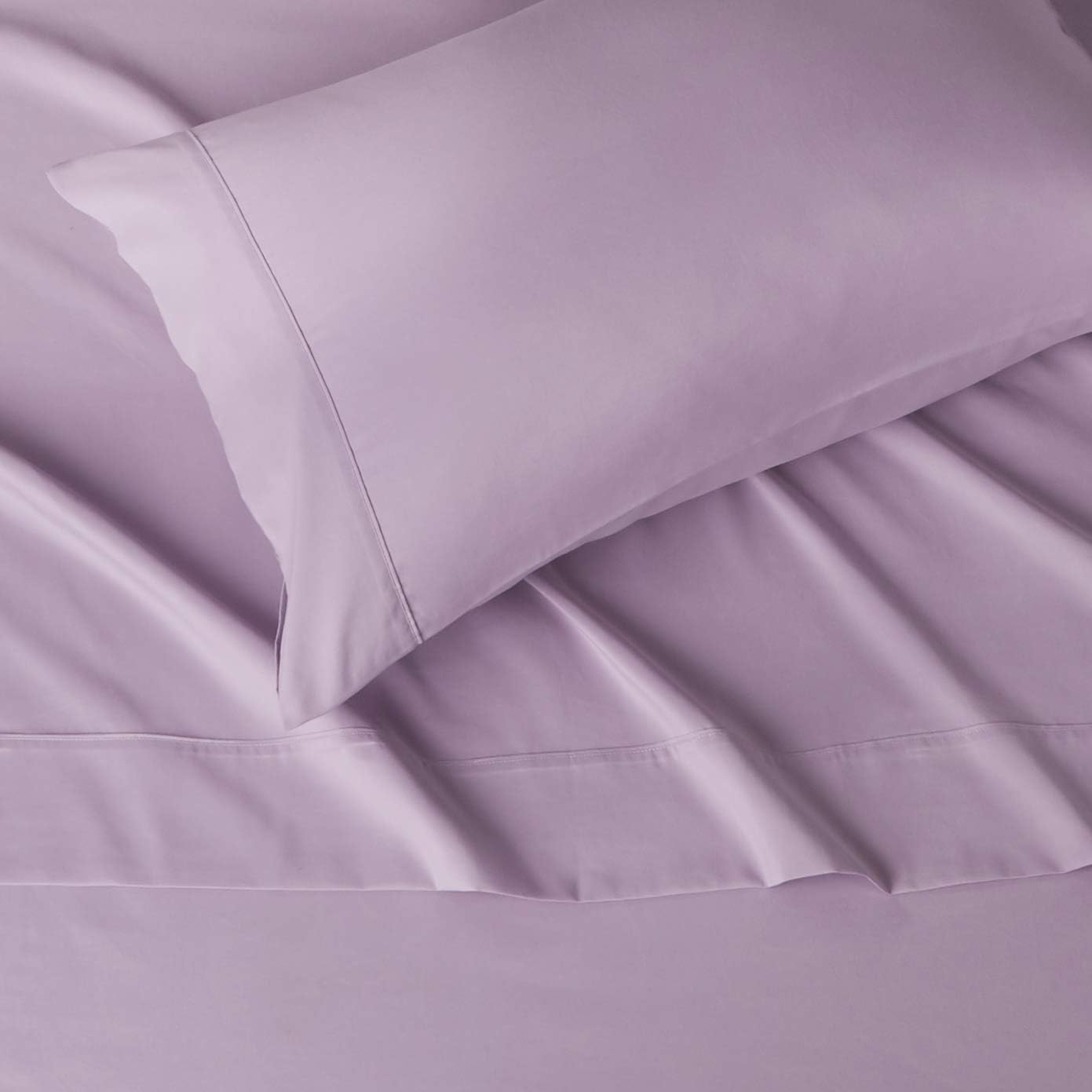 Amazon Basics Lightweight Super Soft Easy Care Wrinkle Free Microfiber 3 Piece Bed Sheet Set with 14-Inch Deep Pockets, Twin, Frosted Lavender, Solid, Kids, Men & Women Bedding