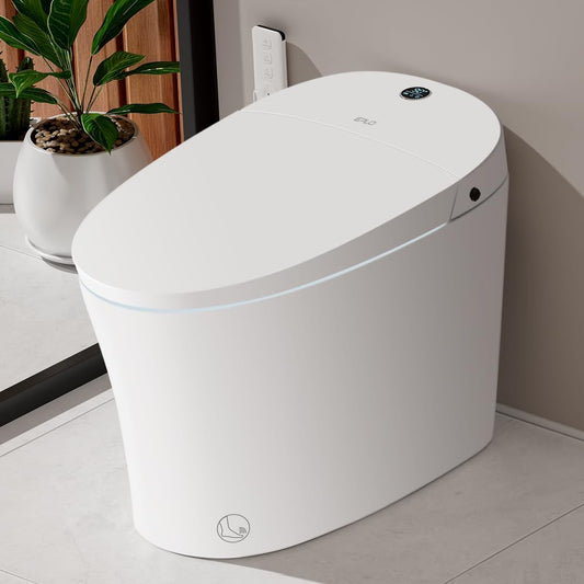 EPLO Smart Toilet Bidet with Auto Open Close,Foam Shield,1000G MaP Flush Score,ADA Comfort Chair Height,Blackout Flush,Heated Seat,Air Dryer,One Piece Modern Elongated Toilet with Tank Pump E18PRO