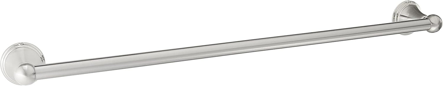 Amazon Basics Straight Modern Towel Bathroom Bar, 24 inch, Satin Nickel