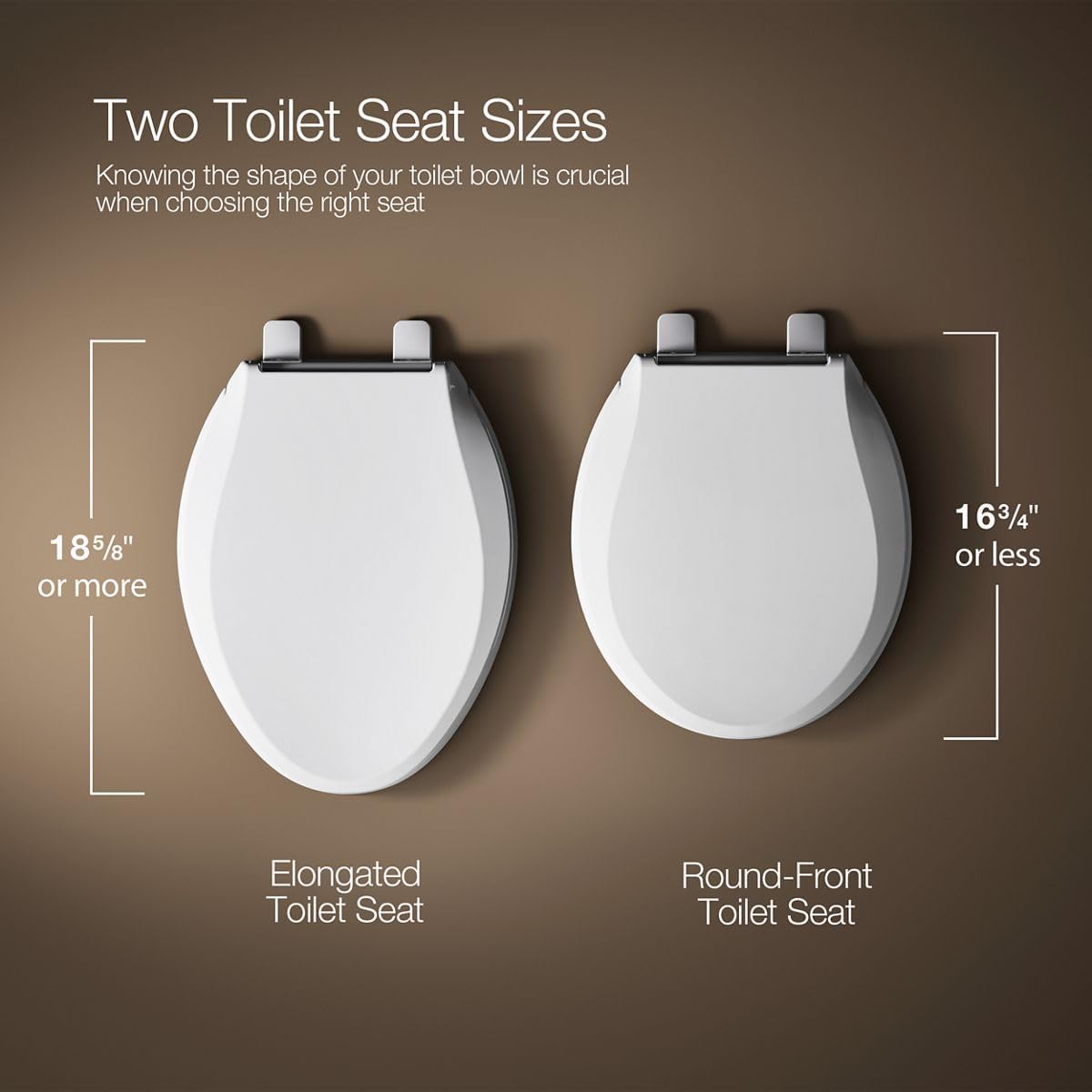 "KOHLER 4636-RL-95 Cachet ReadyLatch Elongated Toilet Seat Slow Close, Soft Close Toilet Seat Quiet Lid, Contoured Grip-Tight Bumpers Installation Hardware, Apartment Essentials, Ice Grey "