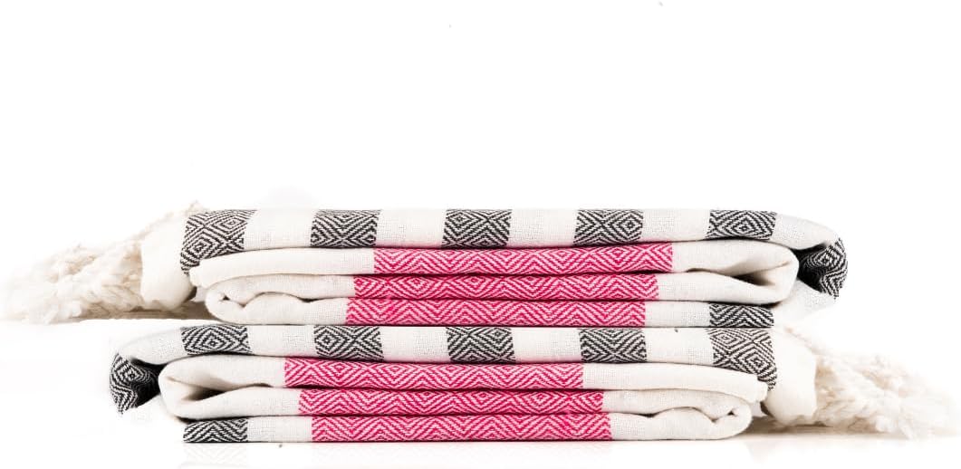 Cotton Turkish Beach Towel with Towels Oversized 36"x72" Pool Absorbent Extra Large Quick Dry Sand Travel Towel (Rosé Obsidian, 2 Pack)