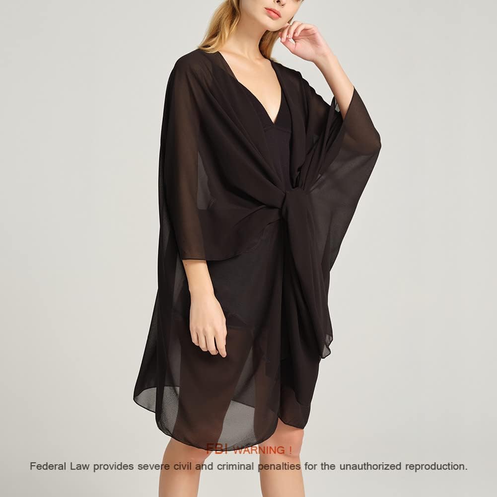 Women's Bohemian Floral Chiffon Beach Cover up Swimsuit Kimono Summer Swimwear Cardigans