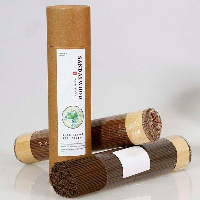 Sandalwood Incense Sticks Pure Moxa for Aromatherapy and Energy Clearing Stress Relief (Sandalwood)