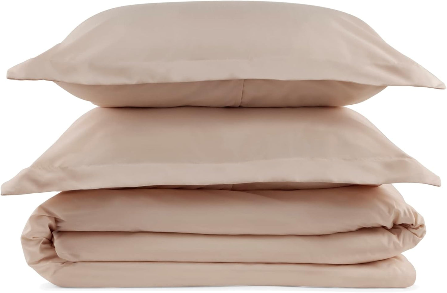PeachSkinSheets 1500tc Level of Softness Soft Cooling Duvet Cover Set | King/Cali King Size - Toasted Marshmallow