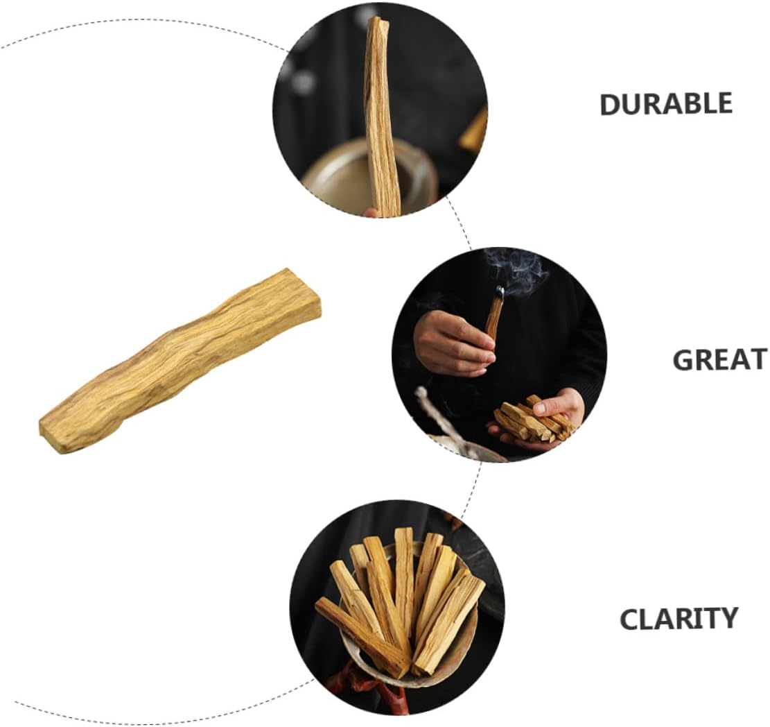 2Pcs Santo Wood Incense Sticks for Meditation and Smudging Natural Sacred Brazilian Smudge Sticks for Home Yoga Office and Ceremony Fragrance to Sleep and Negative Energy