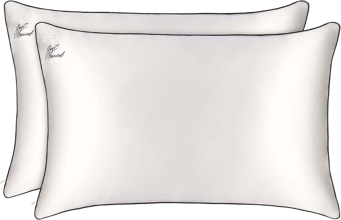 slip The Original Just Married Pillowcase Set | 100% Pure Mulberry Silk | Soft & Smooth for a Luxurious Sleep | Includes 2 Pillowcases, Prevents Hair Breakage, Skin Friendly