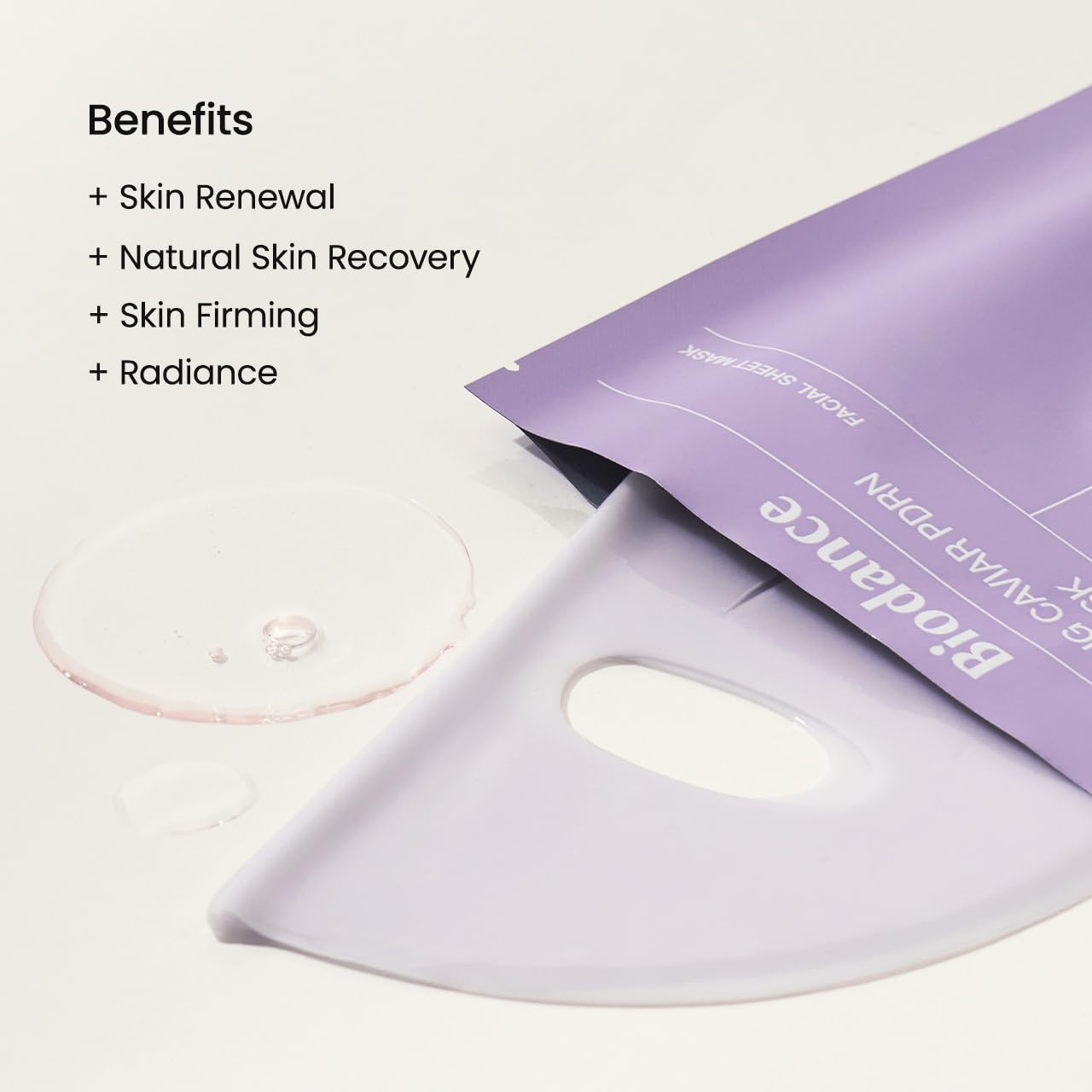 BIODANCE Rejuvenating Caviar PDRN Real Deep Mask, Overnight Hydrogel Mask, Skin Firming & Radiance Boost, Enhancing Recovery for All Skin Types, Korean Skincare, Stocking Stuffers | 1.19oz(34g) x 4ea