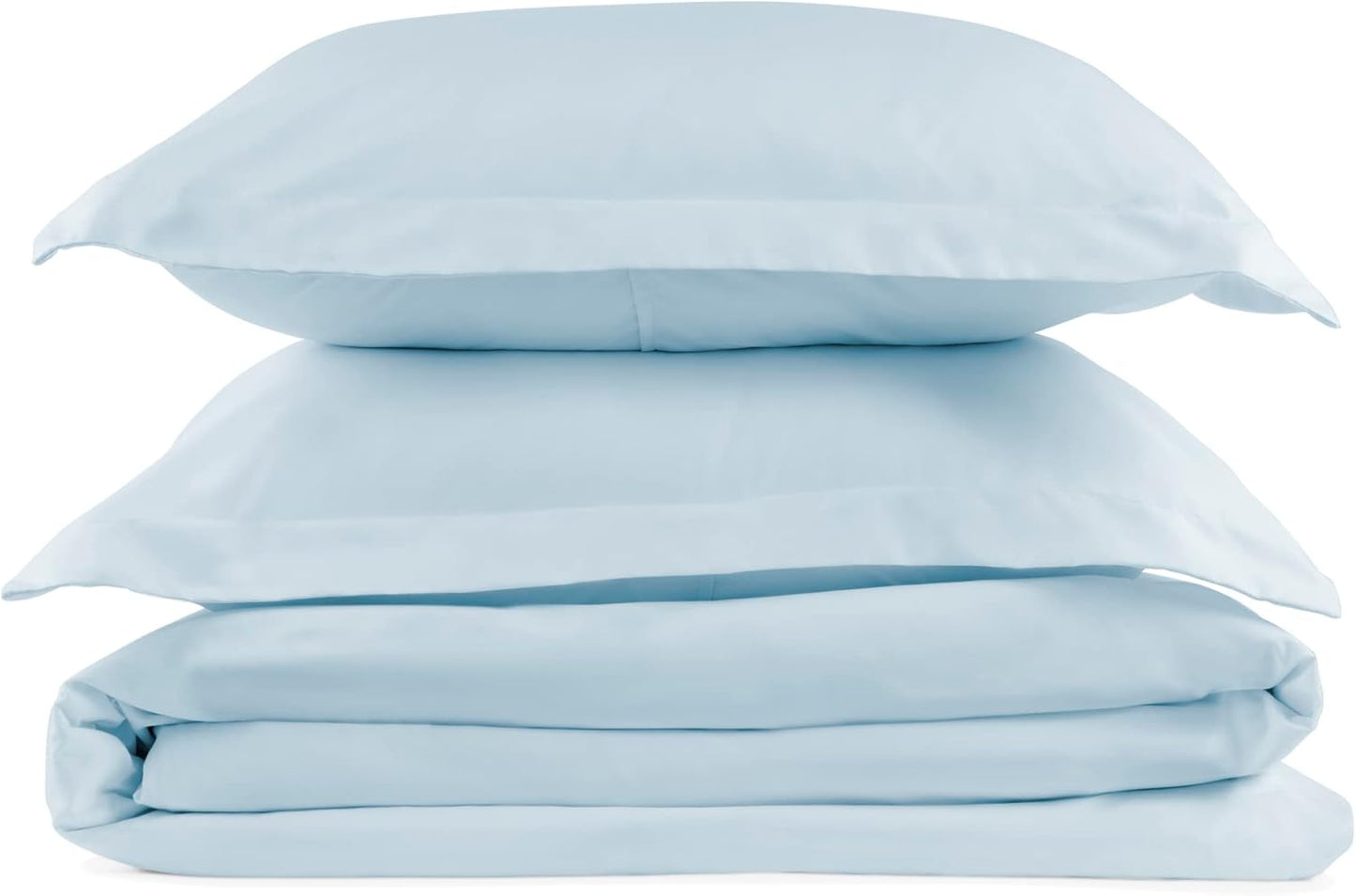 PeachSkinSheets 1500tc Level of Softness Soft Cooling Duvet Cover Set | Queen/Full Size - Beach Blue