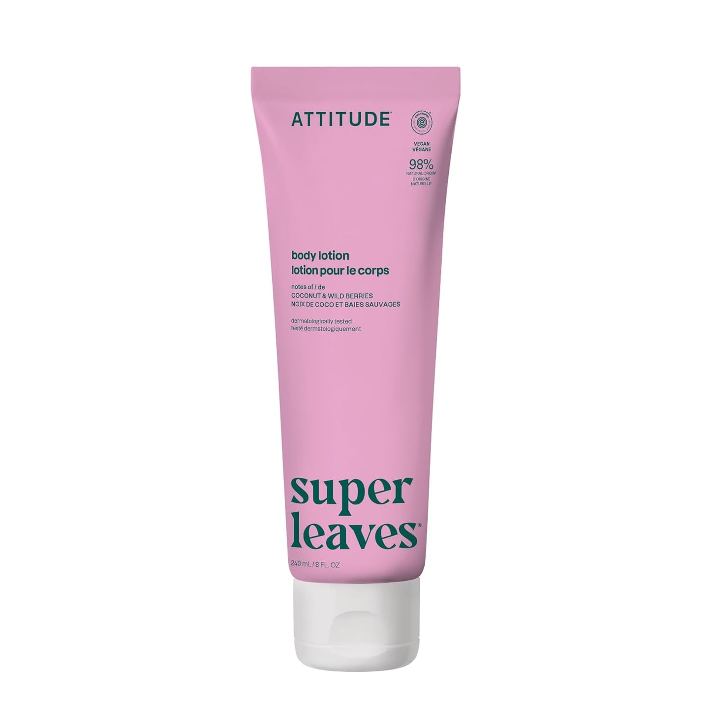 ATTITUDE Body Lotion, EWG Verified, Vegan & Cruelty-Free, Hydrating Moisturizer for Dry Skin, Non-Greasy, Skin Care, Orange Blossom & Eucalyptus, 8 Fl Oz