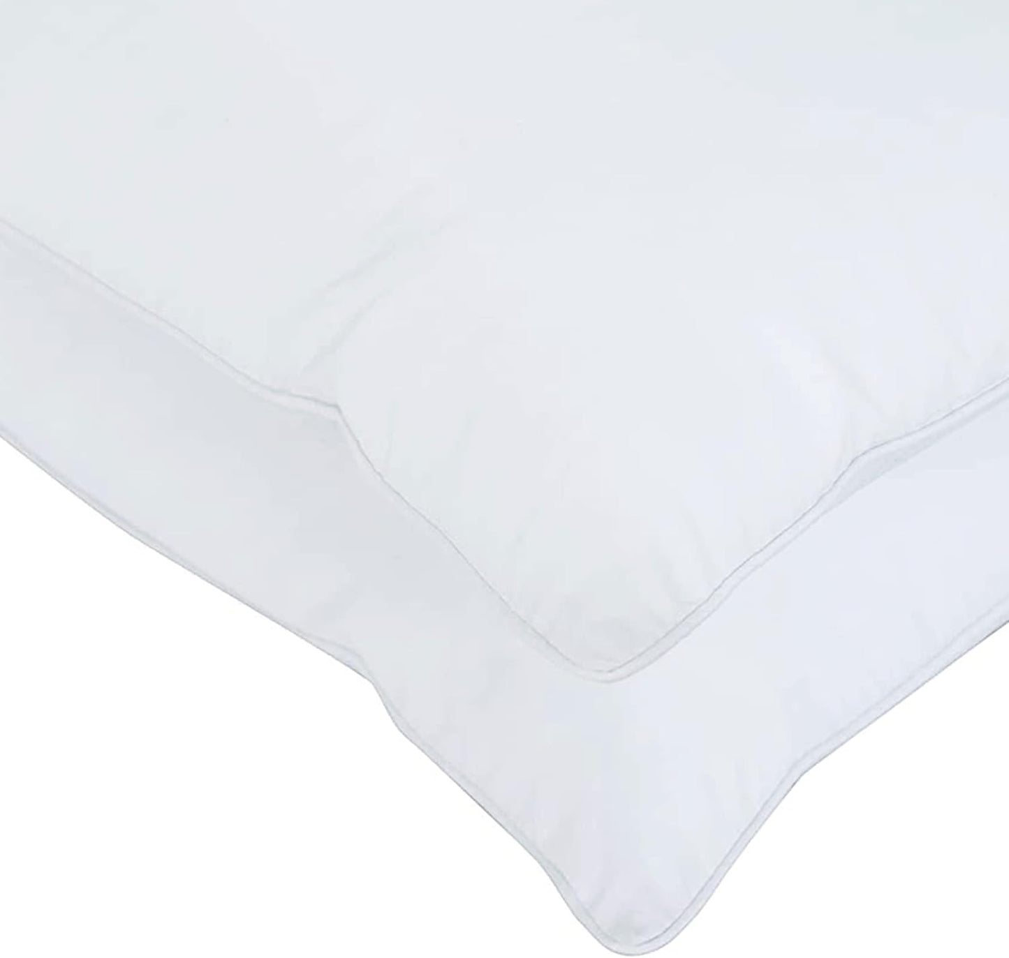 GOLD TEXTILES Bed Pillows for Sleeping - Firm Hotel Quality Pillow - Back and Side Sleeper Pillow (White, Pack of 2-20x28)