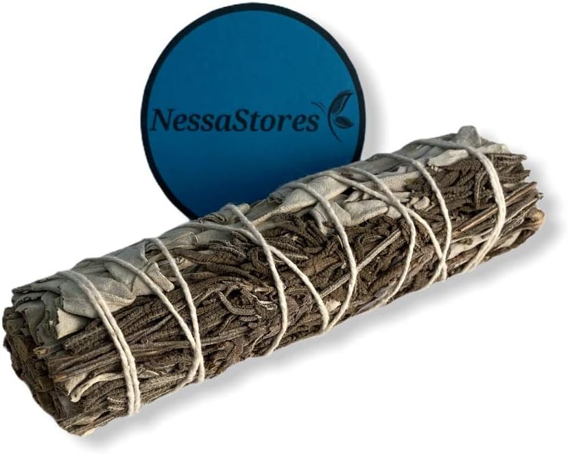 NESSASTORES - White Sage + Lavender Smudge Incense 5" Bundle #JC-182 (14 pcs)